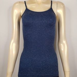 Blue Metalic Tank Top